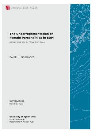 The Underrepresentation of Female Personalities in EDM
