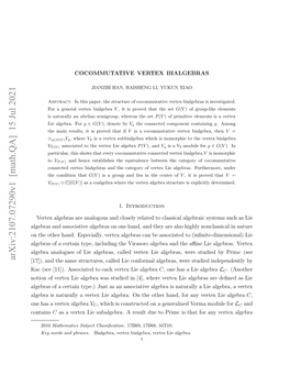 Cocommutative Vertex Bialgebras
