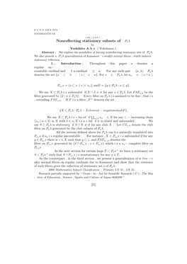 Nonreflecting Stationary Subsets Of