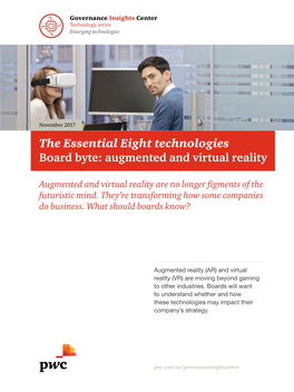 Augmented and Virtual Reality: Essential 8 Emerging Technologies