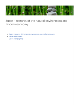 Features of the Natural Environment and Modern Economy