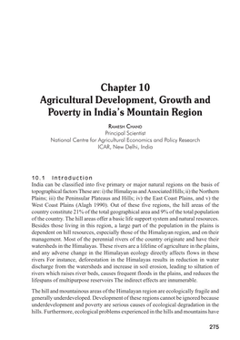 Chapter 10 Agricultural Development, Growth and Poverty in India's