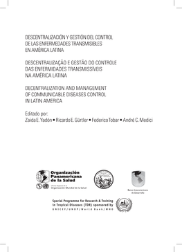 Descentralización Y Gestión Del Control De Las Enfermedades Transmisibles En América Latina
