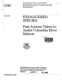 RCED-92-173BR Endangered Species