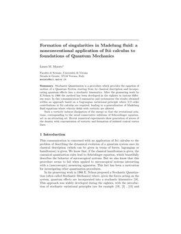Formation of Singularities in Madelung Fluid: a Nonconventional