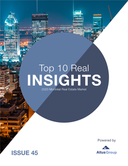 Top 10 Real INSIGHTS 2020 Montréal Real Estate Market