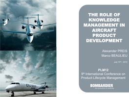 The Role of Knowledge Management in Aircraft Product Development