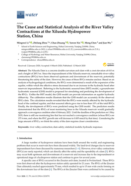 The Cause and Statistical Analysis of the River Valley Contractions at the Xiluodu Hydropower Station, China