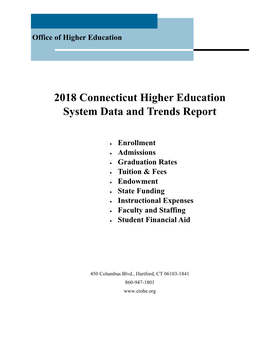2018 Connecticut Higher Education System Data and Trends Report