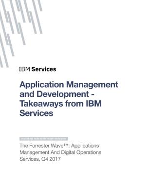 Application Management and Development - Takeaways from IBM Services