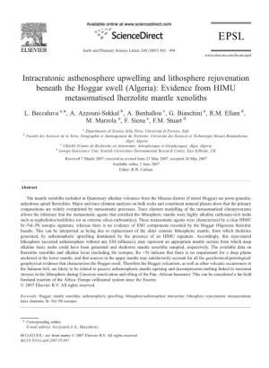 Intracratonic Asthenosphere Upwelling and Lithosphere Rejuvenation