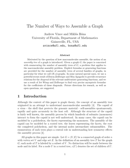 The Number of Ways to Assemble a Graph