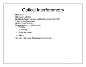 Optical Interferometry