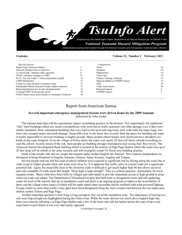 Tsuinfo Alert, Vol. 13, No. 1, February 2011