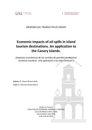 Economic Impacts of Oil Spills in Island Tourism Destinations. an Application to the Canary Islands