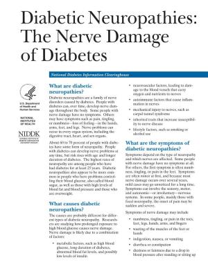 Diabetic Neuropathies: the Nerve Damage of Diabetes