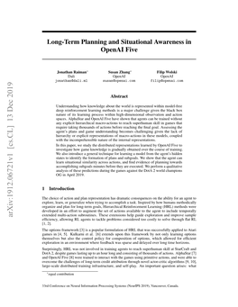 Long-Term Planning and Situational Awareness in Openai Five