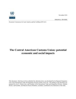 The Central American Customs Union: Potential Economic and Social Impacts