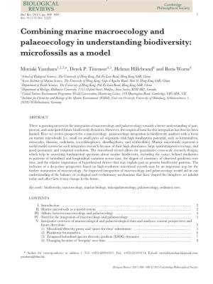 Combining Marine Macroecology and Palaeoecology in Understanding Biodiversity: Microfossils As a Model