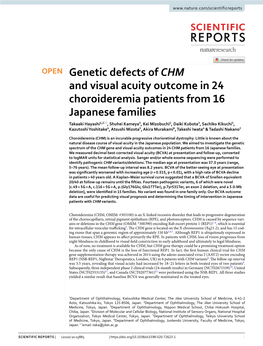 Genetic Defects of CHM and Visual Acuity Outcome in 24 Choroideremia