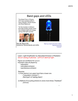 Band Gaps and Leds