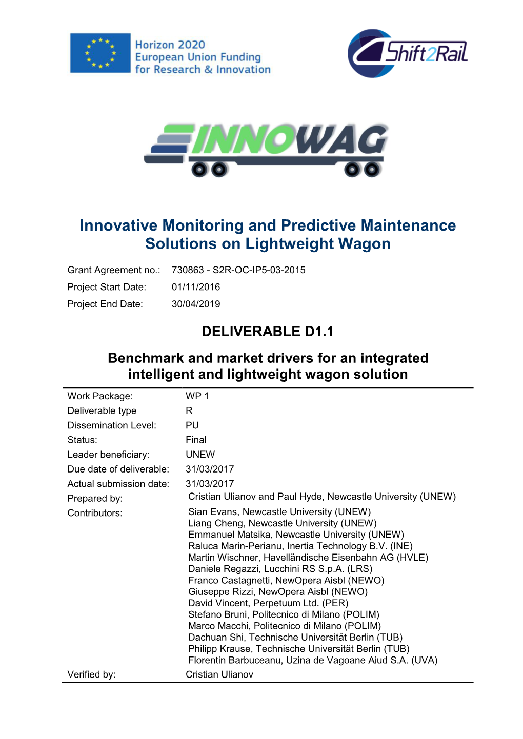 Innovative Monitoring and Predictive Maintenance Solutions on Lightweight Wagon