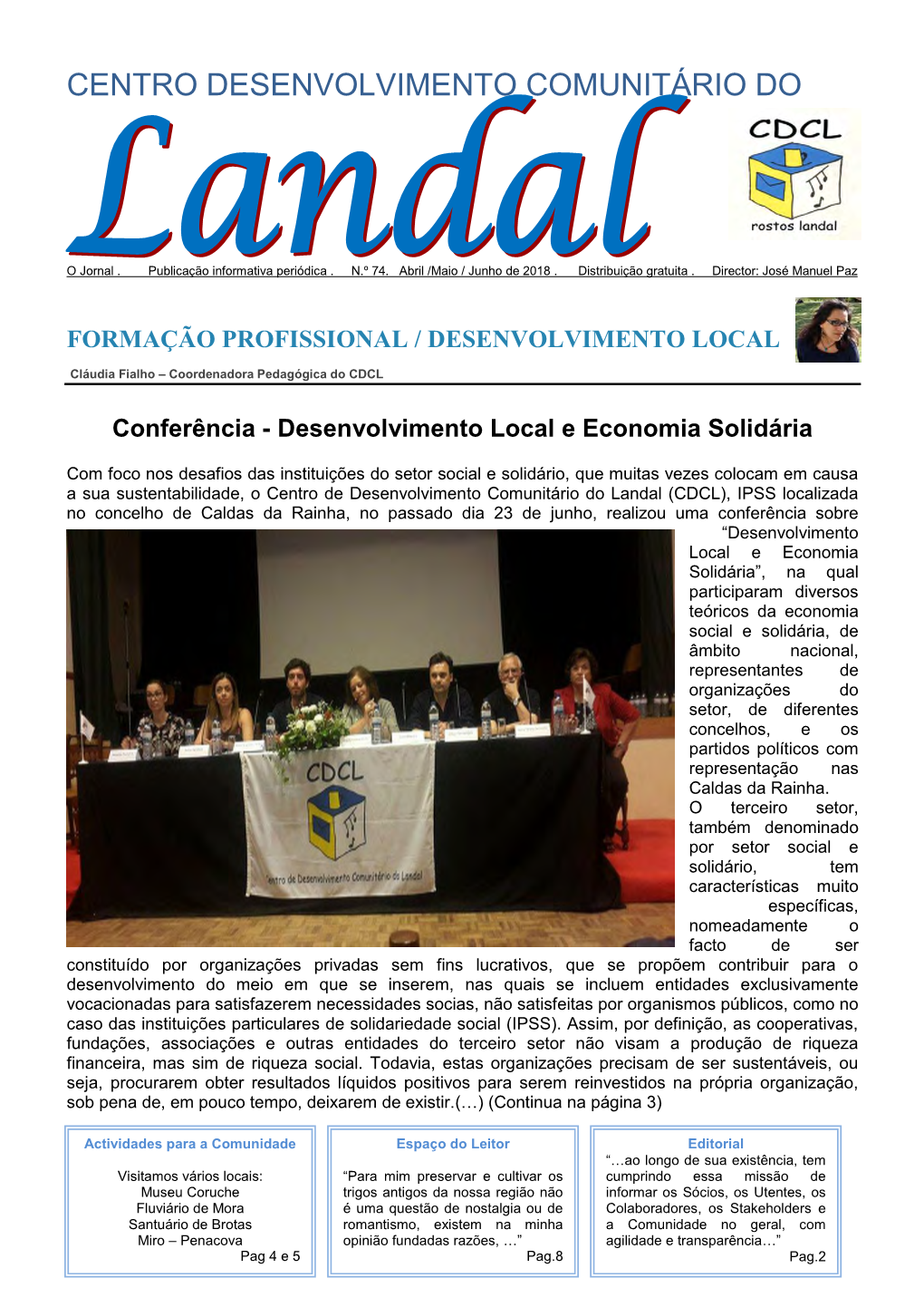 Jornal 74 – Abril / Maio / Junho 2018