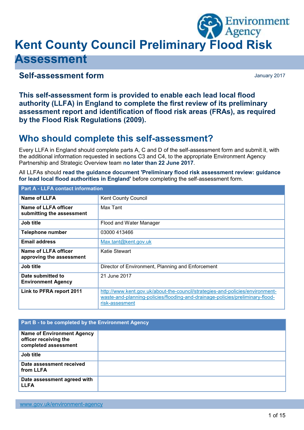 Kent County Council Preliminary Flood Risk Assessment