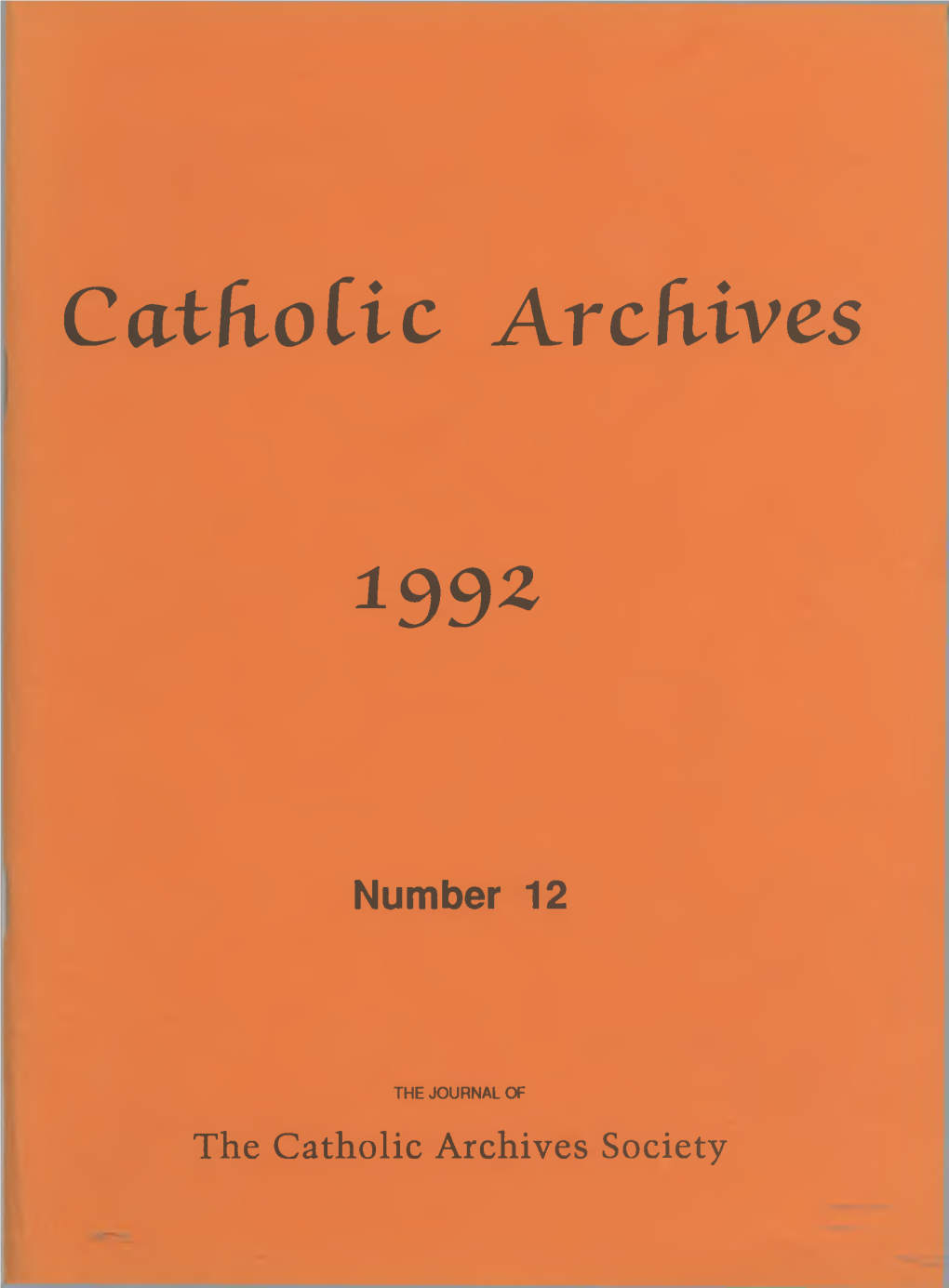 Catholic Archives 1992