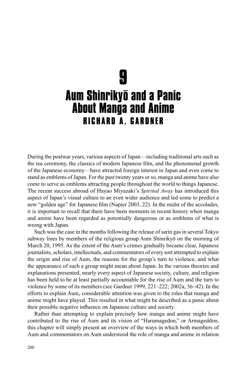 Aum Shinrikyo and a Panic About Manga and Anime