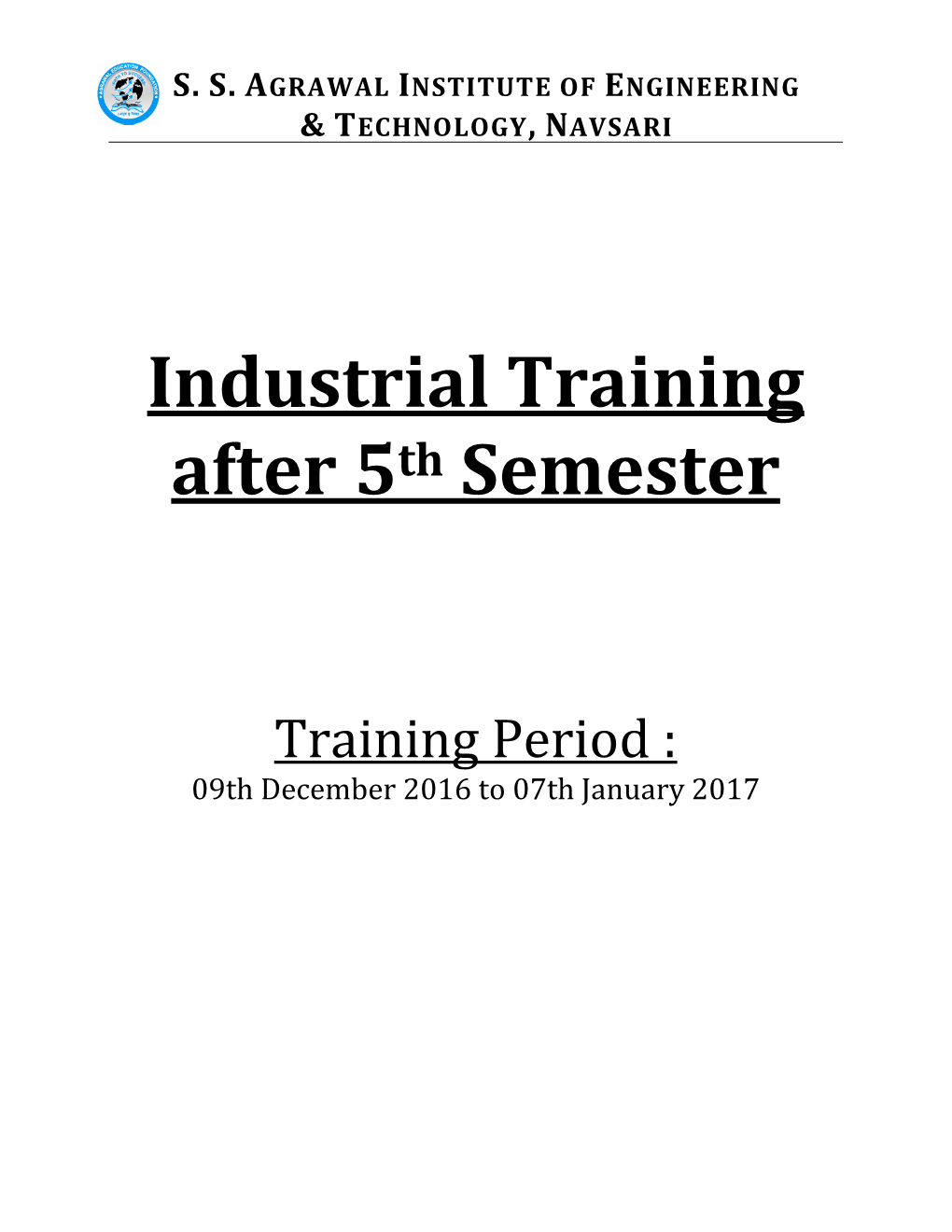 Industrial Training After 5Th Semester