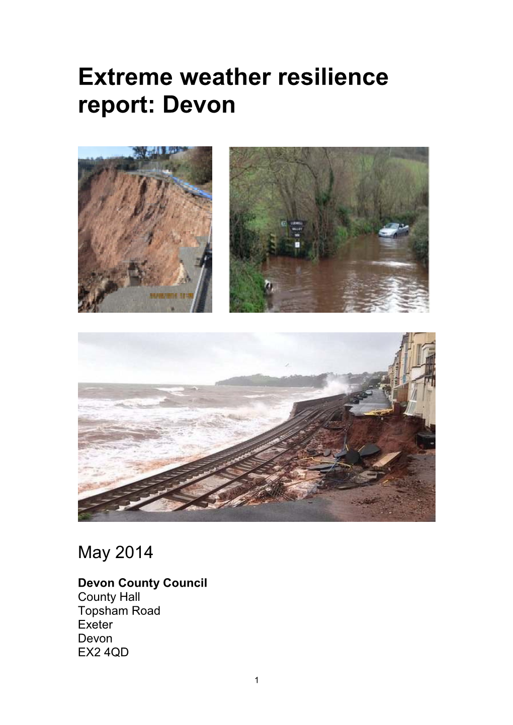 Extreme Weather Resilience Report: Devon