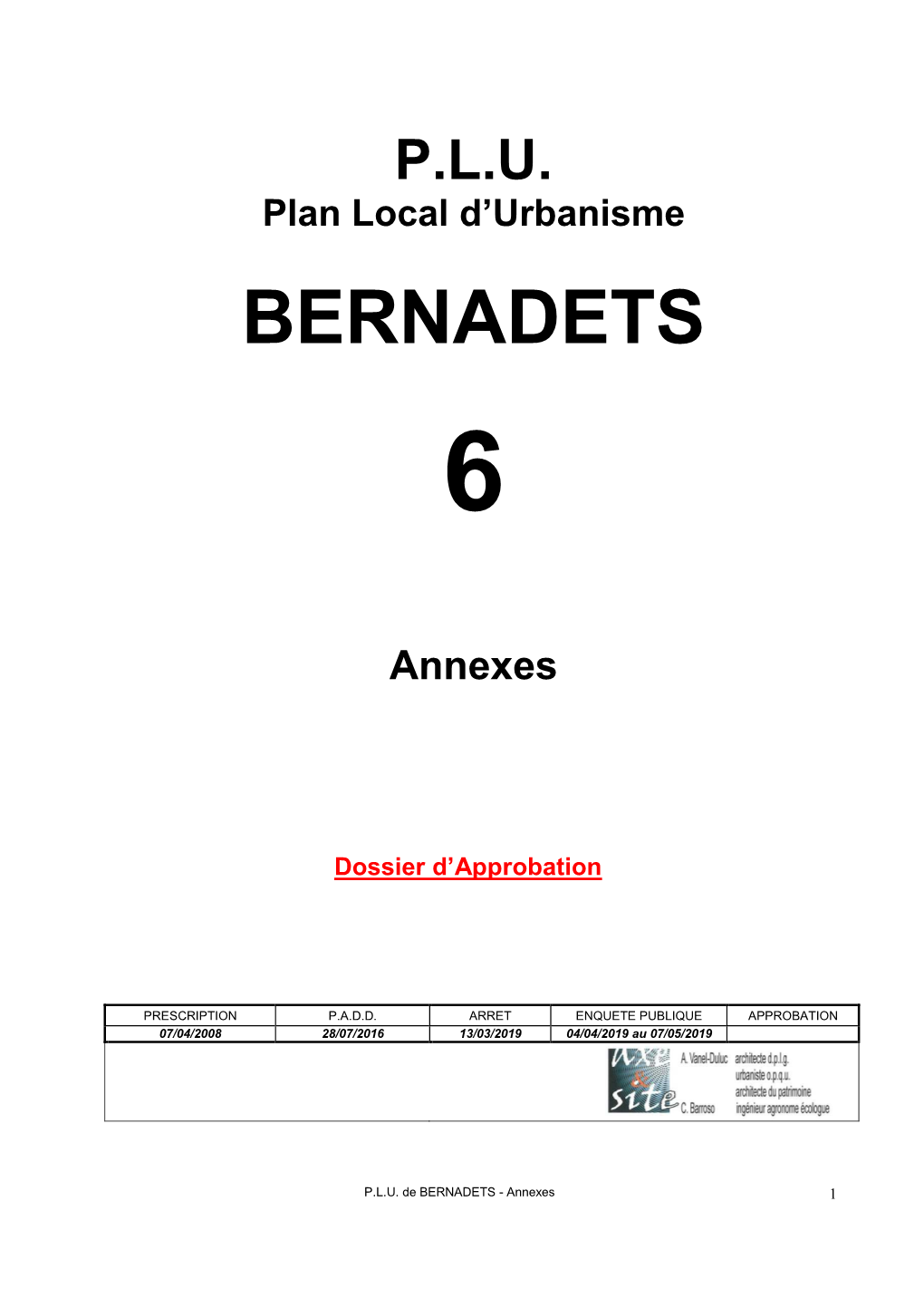 PLU Bernadets-Annexes