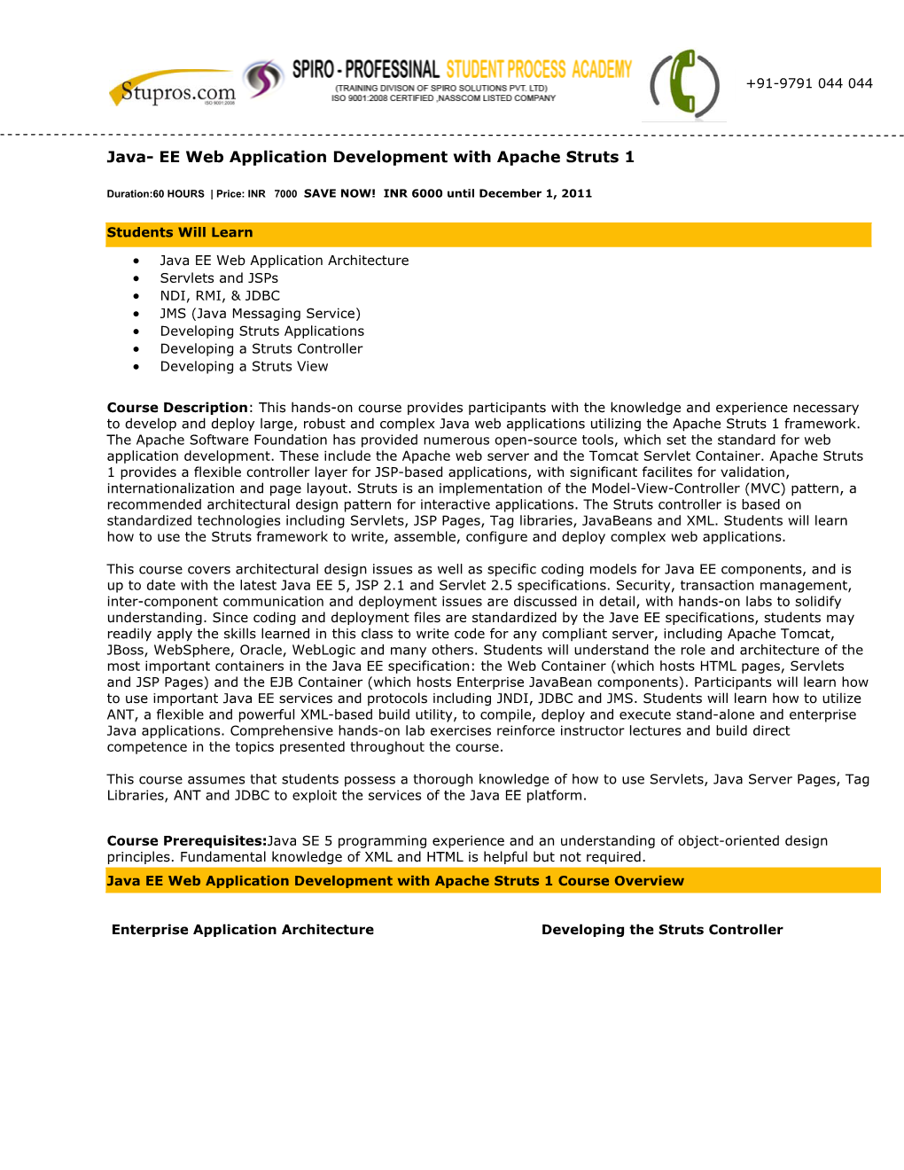 Java- EE Web Application Development with Apache Struts 1