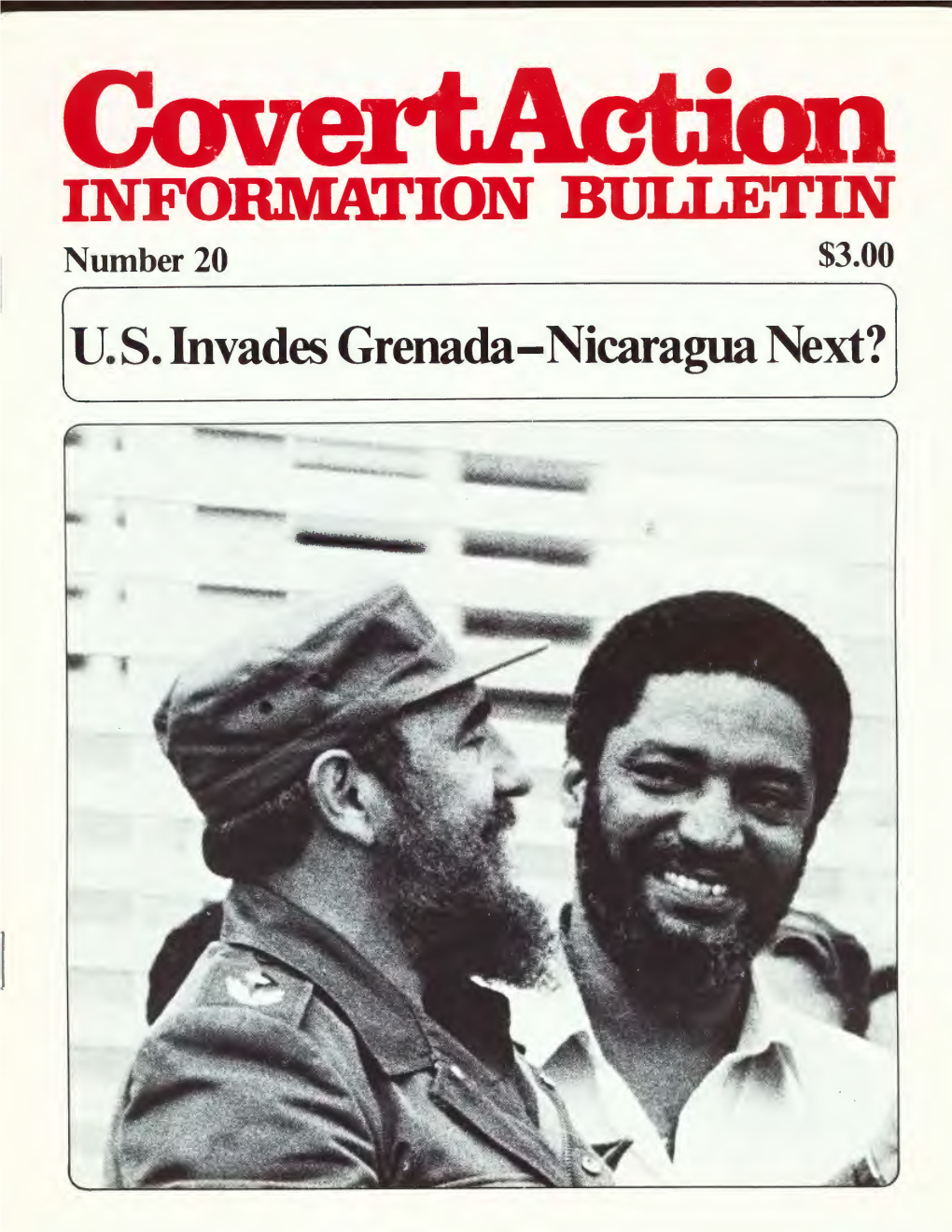 Oo·Fs Oz Jaqшnn NI~З:Rmя NOI.LVМПIO~NI L ' ~~ "~ ~ .~Б Editodal ~ ~~~ ~ the Catastrophic Events in Grenada Have Shocked the out of Conventional War