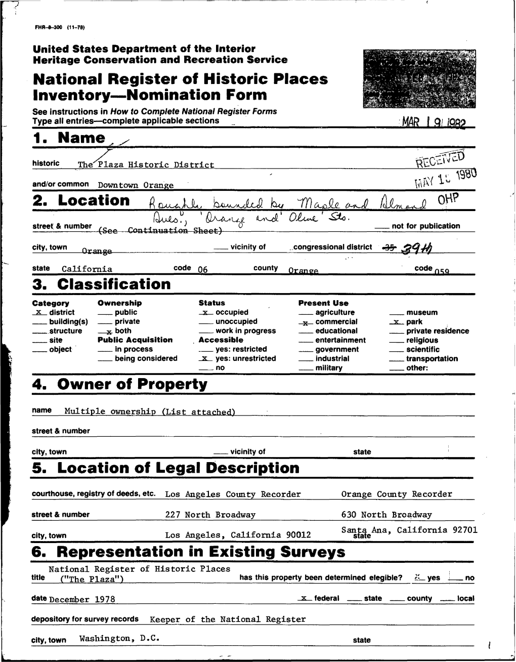 National Register of Historic Places Inventory—Nomination Form