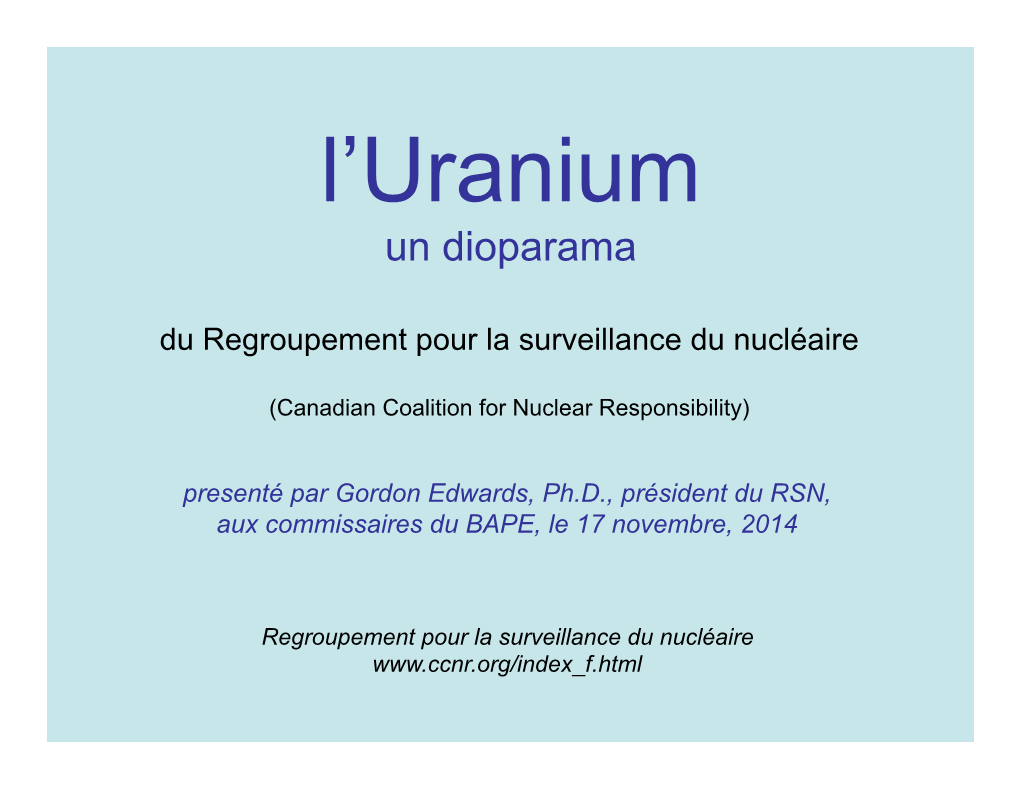 Un Dioparama Du Regroupement Pour La Surveillance Du Nucléaire