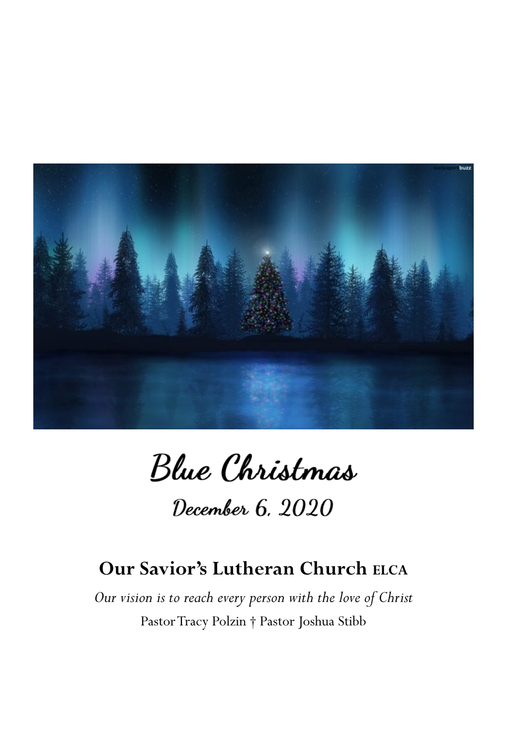 Blue Christmas Bulletin