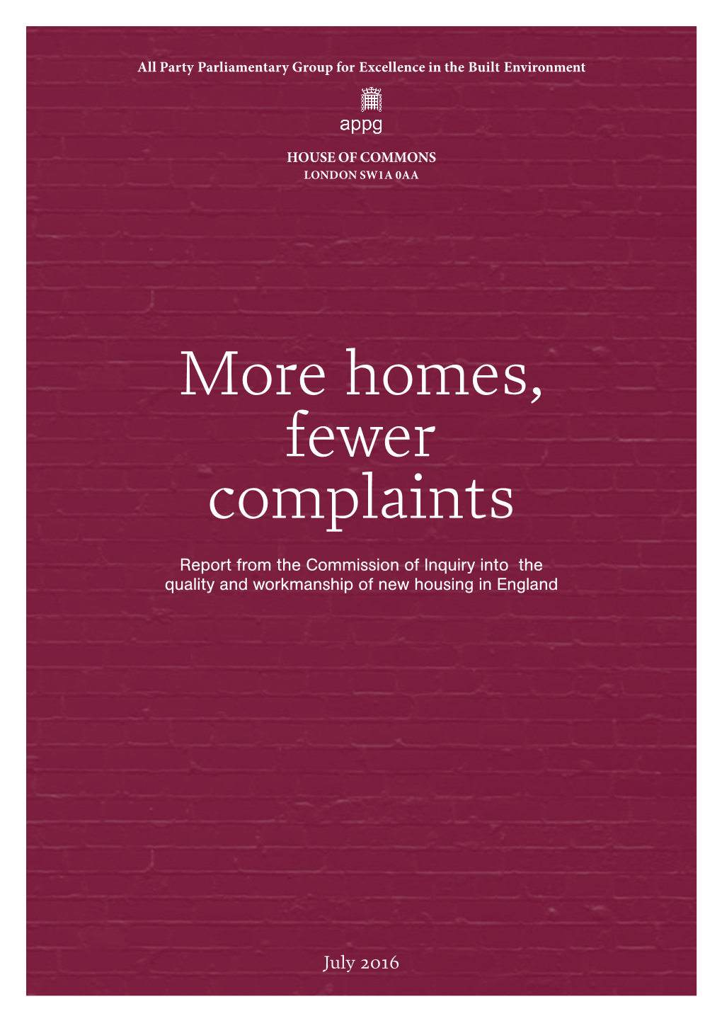 More Homes, Fewer Complaints