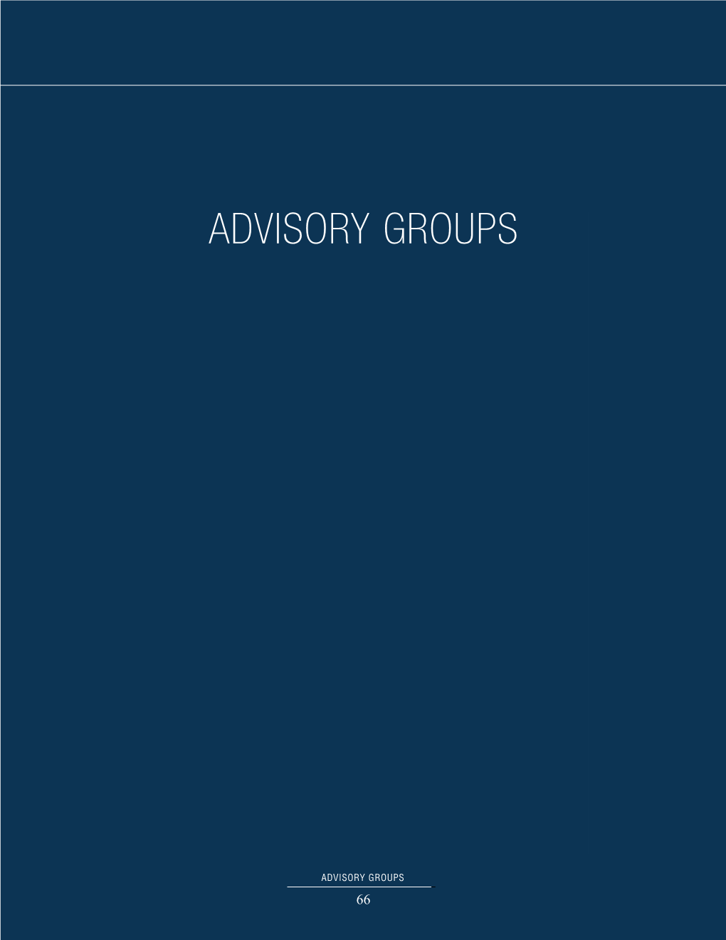 ADVISORY Groups