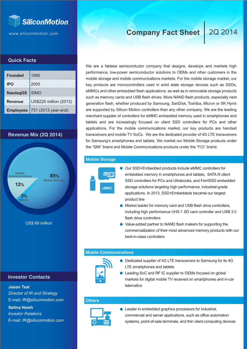 2Q 2014 Company Fact Sheet