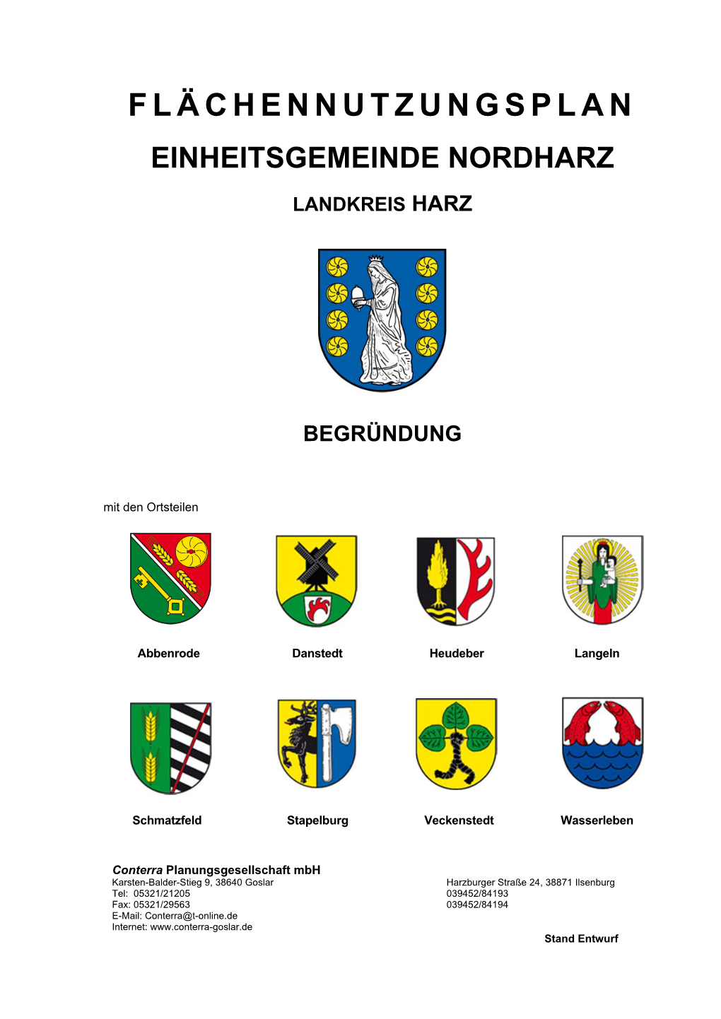 Flächennutzungsplan Einheitsgemeinde Nordharz