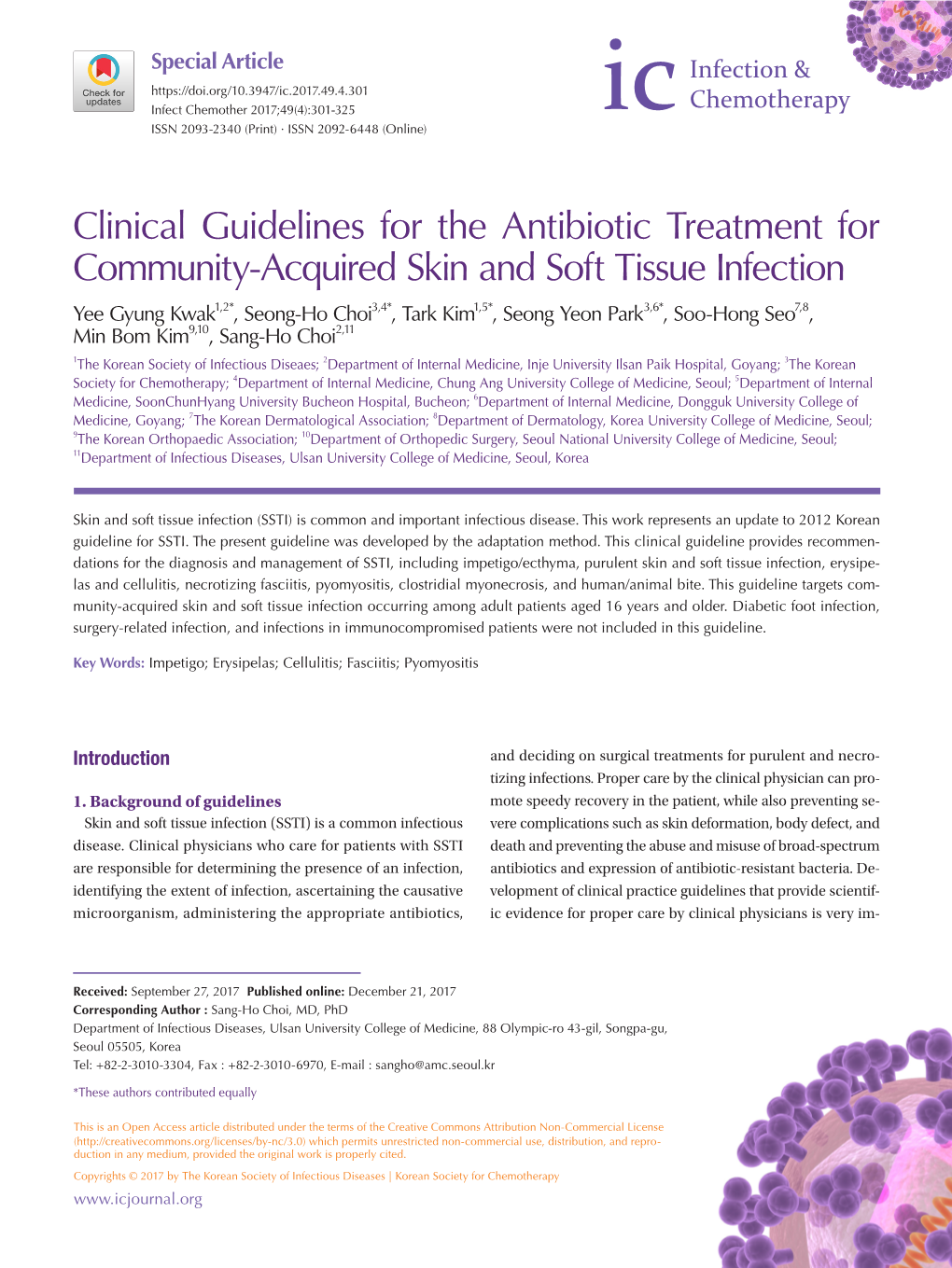 Clinical Guidelines for the Antibiotic Treatment for Community-Acquired