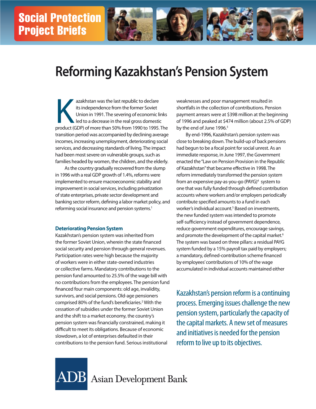 Reforming Kazakhstan's Pension System