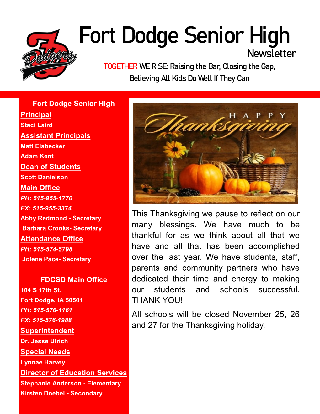 FDSH November 2020 Newsletter