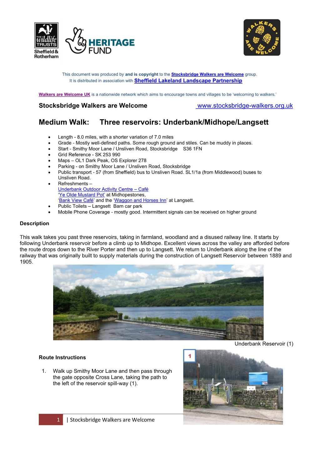 Three Reservoirs Walk Instructions Pdf