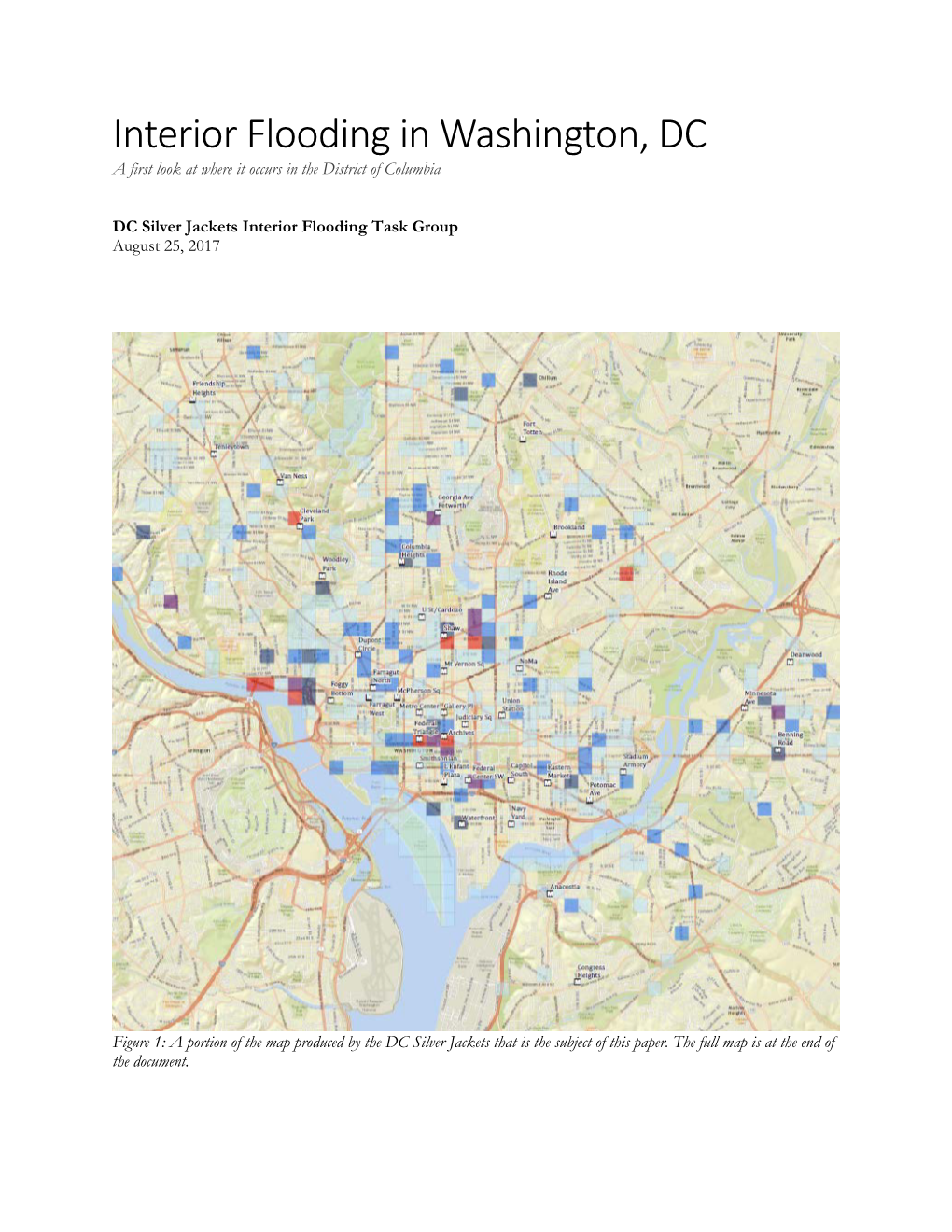 Interior Flooding in Washington, DC a First Look at Where It Occurs in the District of Columbia