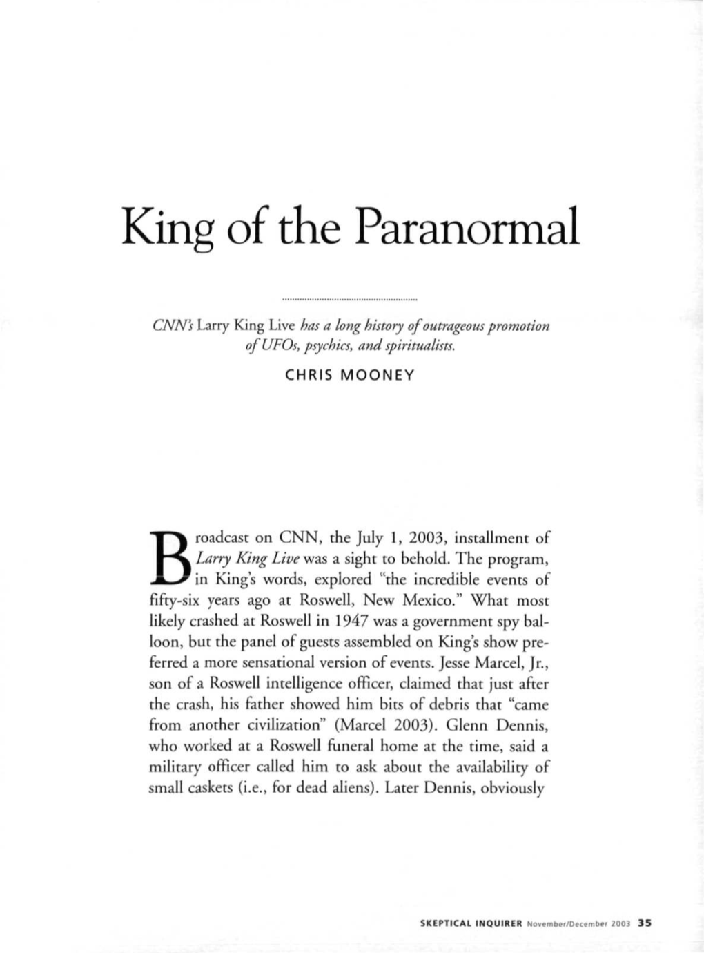 King of the Paranormal