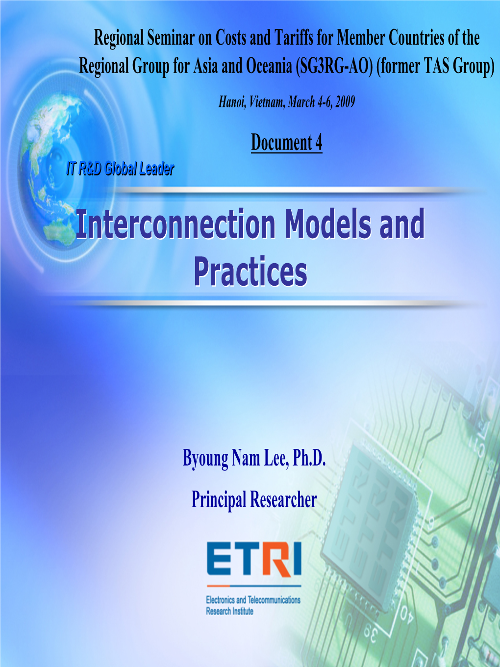 Interconnection Cost Models and Practices