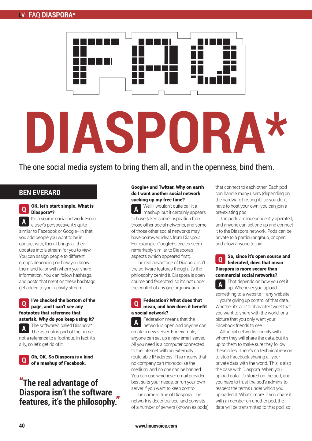 The Real Advantage of Diaspora Isn't the Software Features